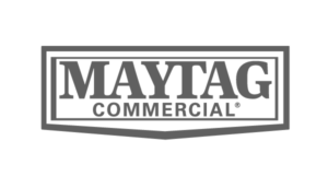 Logo Maytag escala de grises